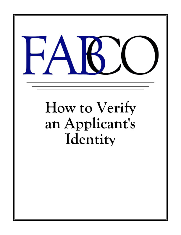 Verifying an Applicant's Identity