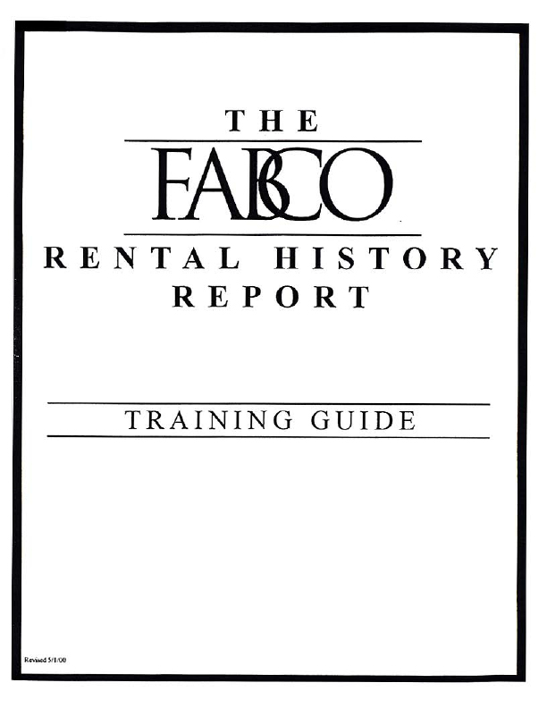 Rental Report Guide