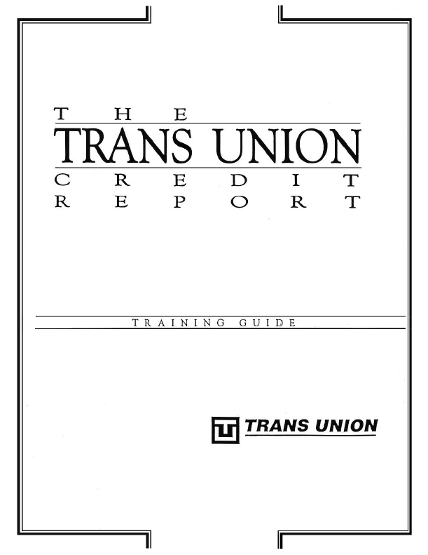 TransUnion Training Guide